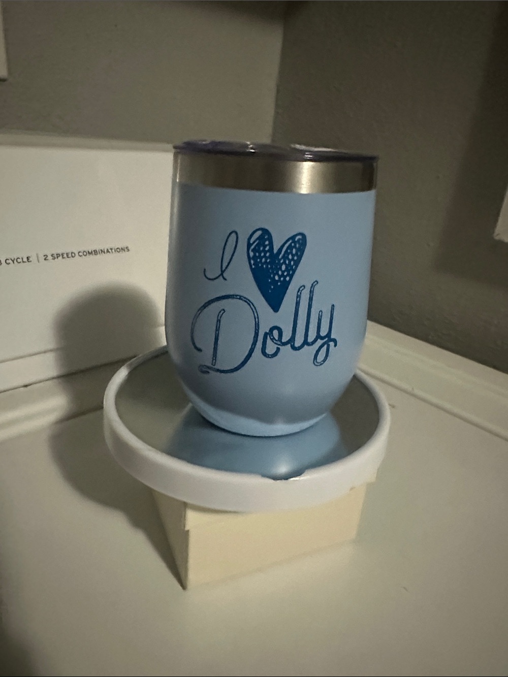 I Love Dolly Light Blue Insulated Tumbler